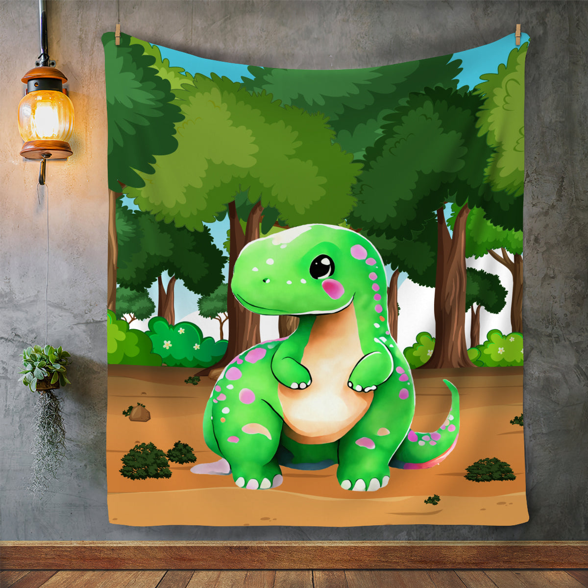 Baby Dinosaur Cozy Plush Fleece Blanket